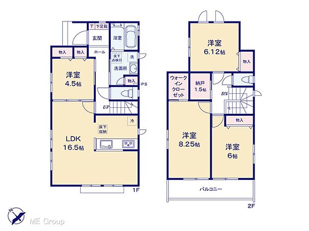 【4LDK】◆B号棟◆~Floor plan~図面と異なる場合は現況を優先