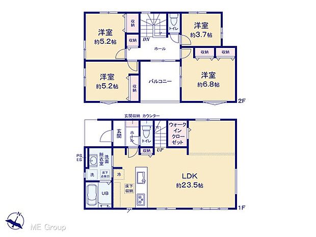 【4LDK】~Floor plan~ 図面と異なる場合は現況を優先