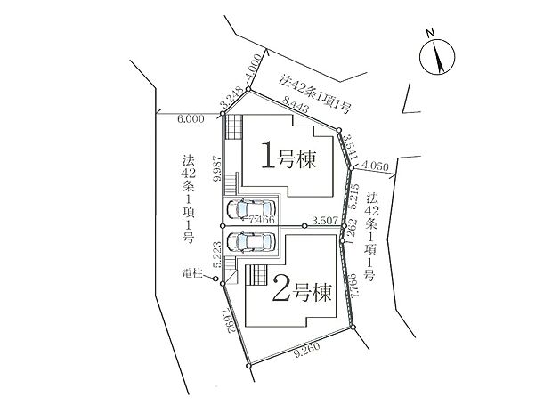 【区画図】~Plot map~ 図面と異なる場合は現況を優先