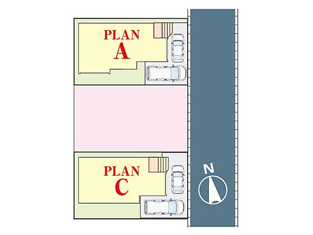 【区画図】~Plot map~ 図面と異なる場合は現況を優先致します。