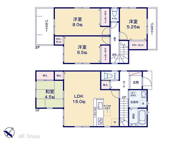 【4LDK】◆4号棟◆~Floor plan~ 図面と異なる場合は現況を優先