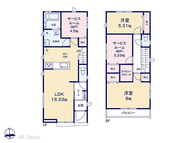 【2LDK+2S】◆B号棟◆~Floor plan~図面と異なる場合は現況を優先