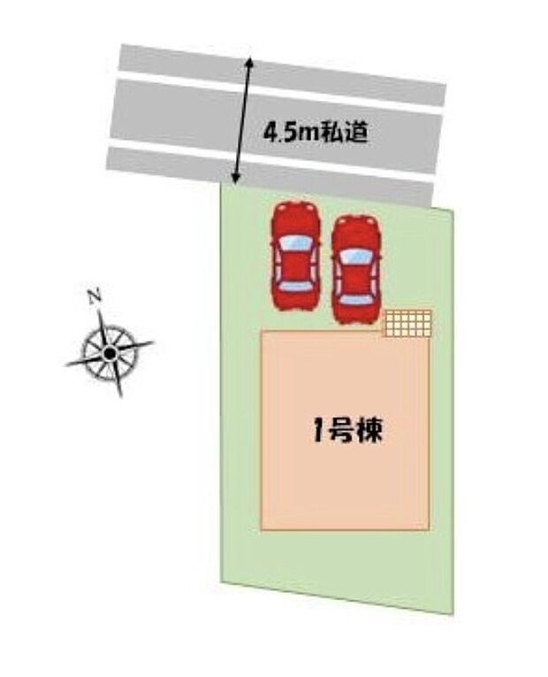 並列2台駐車可能なカースペース付き☆
家族分の自転車を駐輪したり、来客用の駐車スペースとしてもお使いいただけます。