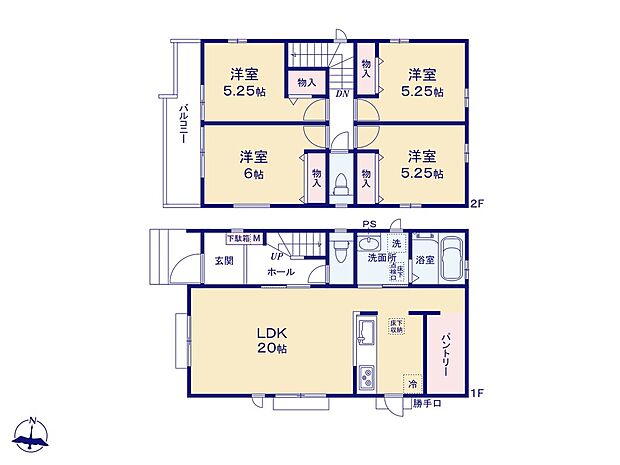 (B号棟)、価格4290万円、4LDK、土地面積110.23m2、建物面積96.05m2
