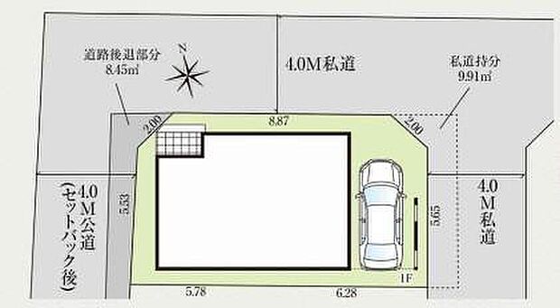 3方角地の開放感あるお住まい♪
駐車スペースは、ビルトインガレージの仕様となっており、雨や風から大切なお車を守ってくれます☆