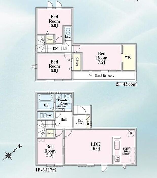 (1号棟)、価格2480万円、4LDK、土地面積155.08m2、建物面積96.05m2