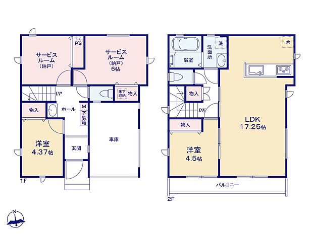 (B号棟)、価格4790万円、2LDK+2S、土地面積76.1m2、建物面積88.61m2