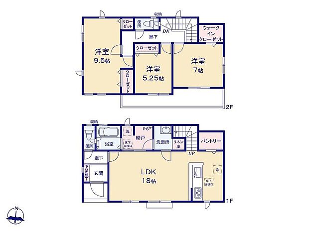 (1号棟)、価格4798万円、3LDK、土地面積215.23m2、建物面積103.51m2