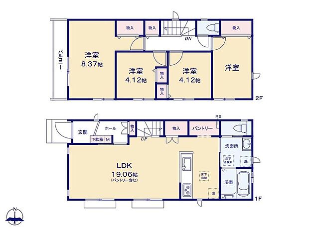 (A号棟)、価格4190万円、4LDK、土地面積114.52m2、建物面積94.91m2
