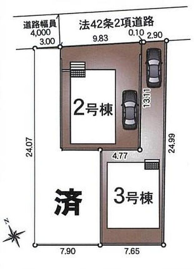 駐車スペース完備！
陽光を長く取り込める南西向き◎
洗濯物もよく乾きます！