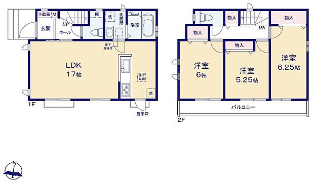 (A号棟)、価格4290万円、3LDK、土地面積105.49m2、建物面積82.39m2