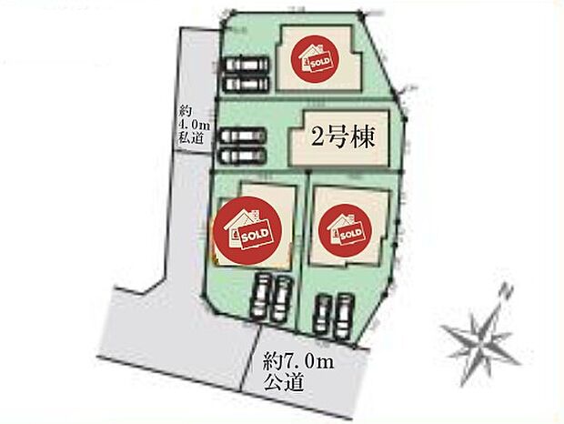 JR青梅線「拝島」駅まで徒歩7分♪
全棟2台分の駐車スペース完備!
空いたスペースは自転車置き場にもオススメです♪