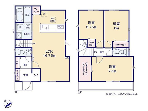 (1号棟)、価格3498万円、3LDK、土地面積111.91m2、建物面積88.18m2
