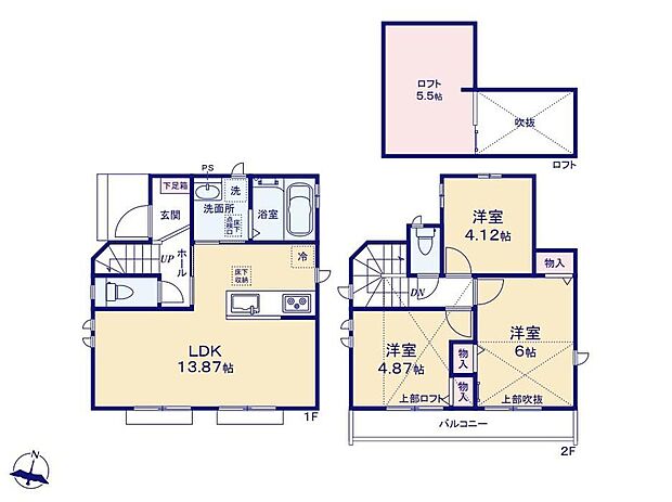 (Ａ号棟)、価格3590万円、3LDK、土地面積86.11m2、建物面積68.67m2