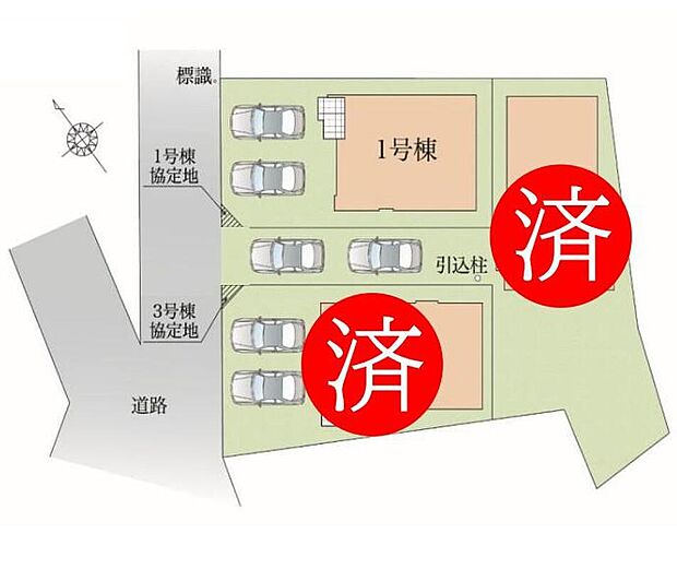 車種により、カースペース2台分ございますので、家族分の自転車を駐輪したり、来客用の駐車スペースとしてもお使いいただけます♪