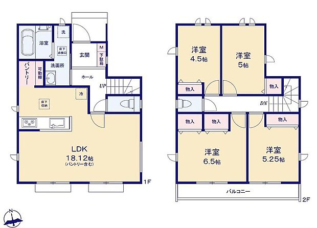 (A号棟)、価格5390万円、4LDK、土地面積120.04m2、建物面積92.74m2