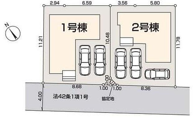 南道路で日当たり良好◎
お住まい・車種により2～3台分駐車可能☆
空いたスペースは家族の自転車置き場にもオススメです！
