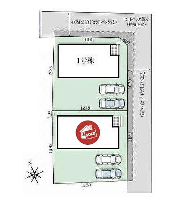 全棟駐車スペース２台分完備！
前面道路は車通りが多くなく、落ち着いて駐車できます♪