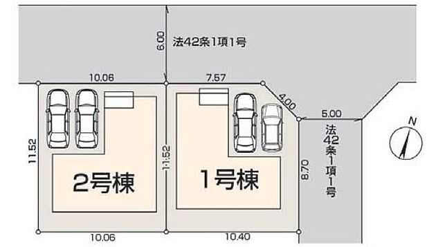 開放感ある陽当たり良好な角地◎並列2台駐車可能です!(お住まい・車種によります)