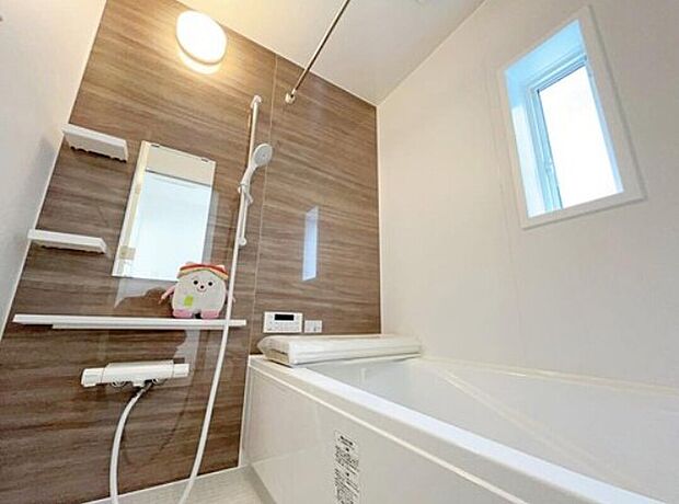 【浴室】☆System　Bath☆
掃除のしやすさ・収納の便利さなど、おふろを使う人、お手入れする人、みんなにとっての「しあわせ性能」を追求したバスルームを採用しました♪