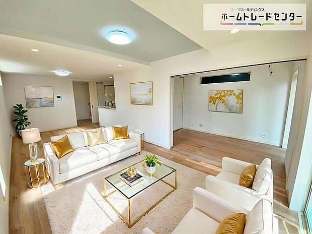 【リビング】忙しく過ぎゆく日常を置き去るほど、ゆったりした時間が流れる住環境。『快適』とは「家」と「街」と「環境」が調和した時に訪れるだと改めて感じさせる永住(家具はCGです)