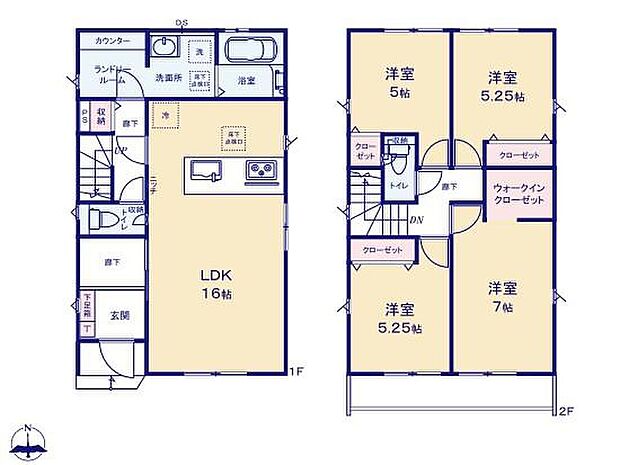 【4LDK】☆主寝室にウォークインクローゼット完備!☆
オープンクローゼットのため衣替えも楽々♪毎日のお洋服選びが楽しくなりますね♪