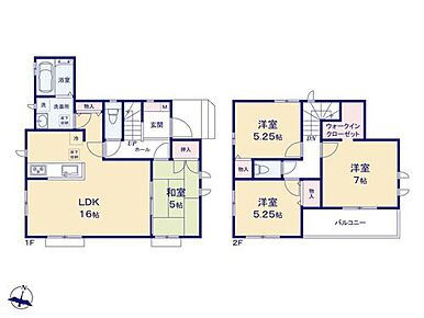 和室は便利な2WAY仕様♪客間にもオススメです♪
洗面室前の収納スペースには、タオルや洗剤のストックを収納しても良いですね♪日当たりの良いバルコニーには、洗濯物もたっぷり干すことができます◎ 
