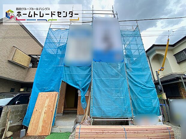 【現地外観写真】安心を一番に考えて設計と建設の両住宅性能評価書を取得。今なら建築中の様子をご覧になることができます。地震に強いオリジナル工法を是非お確かめ下さい♪