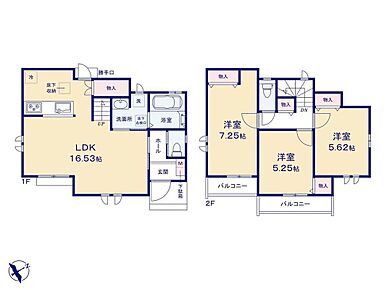 会話が弾む「対面式システムキッチン」を採用！「リビングイン階段」で、ますます家族のコミュニケーションが深まる間取り☆全室収納完備も嬉しいですね♪ 