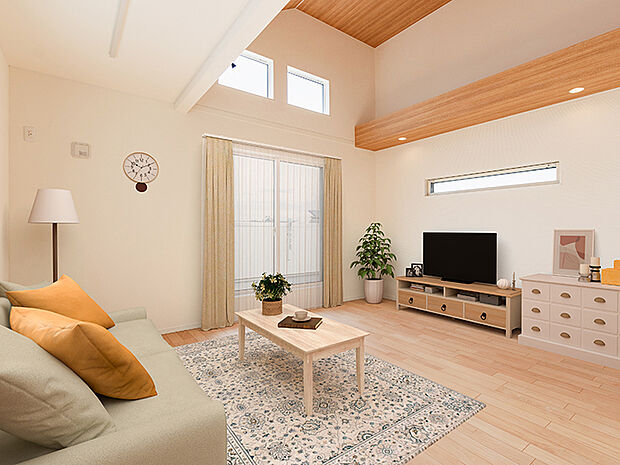 【-】室内の壁には天然素材のしっくいを採用。しっくいには化学物質を吸着・分解する効果や殺菌効果、吸放湿性能が大変高く、室内の湿度を吸収してくれます。日本の気候風土(高温高湿気候)に大変適した塗り壁材です。
さらに、地盤改良工事の実施により、20年間の品質保証を行う安心地盤サポートシステムを提供。建物は第三者機関の厳しい目で品質をチェック。JIOによる3回の現場検査と10年間の瑕疵担保責任保険に加入。
各居室のクローゼットは、棚やハンガーパイプが付いた使いやすい設計。ワードローブをスッキリ収納できます。