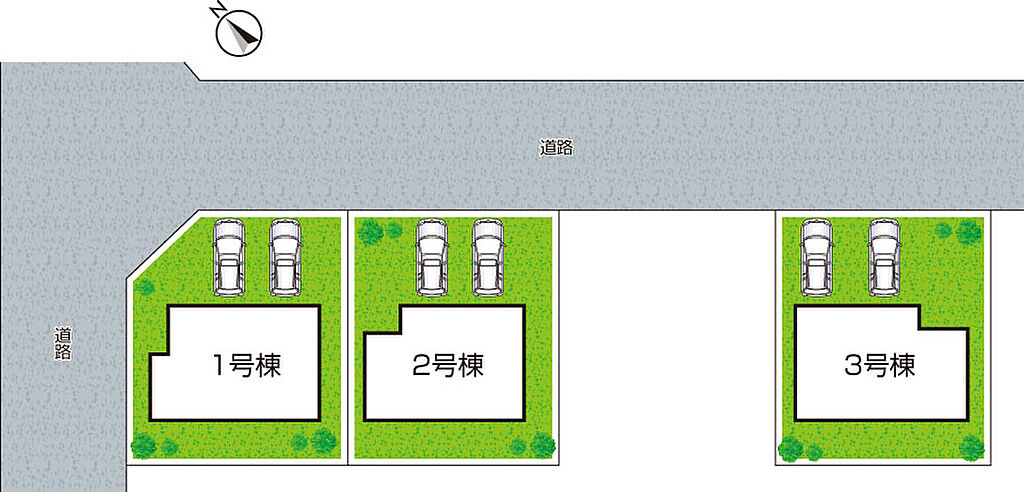 全３区画　前面道路７．１ｍ