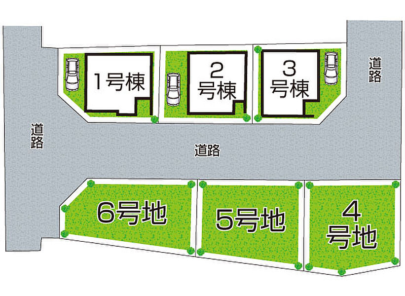 全６区画　前面道路６ｍ