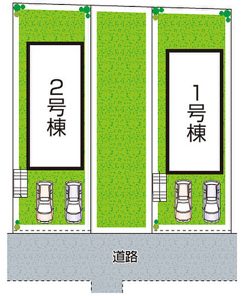 全２区画　前面道路２．６ｍ