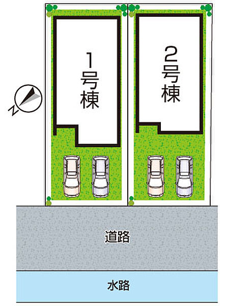 全２区画　前面道路５．８ｍ