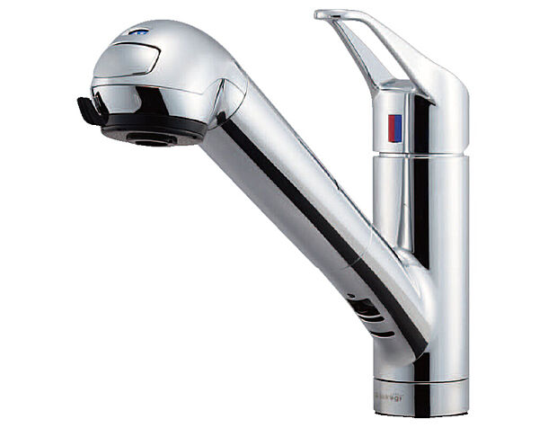 【浄水器付水栓】簡単便利なレバー式！伸びる浄水器内蔵水栓！
