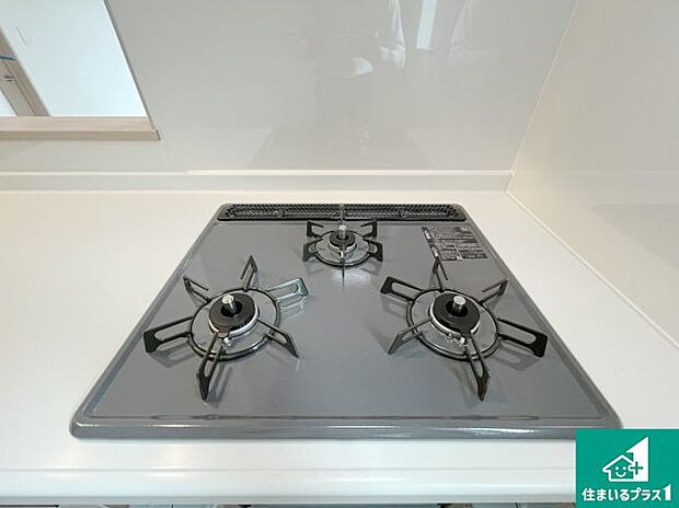 【コンロ】ダブル高火力Siセンサー付きコンロ!3口あるので、まとめて料理をする時も大活躍!