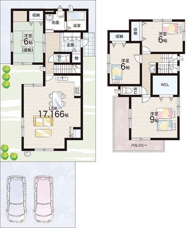 【4LDK】○城山台小学校・・・徒歩21分 ○木津中学校・・・徒歩50分