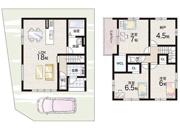 【3LDK+S(納戸)】○鏡山小学校・・・徒歩14分 ○花山中学校・・・徒歩9分