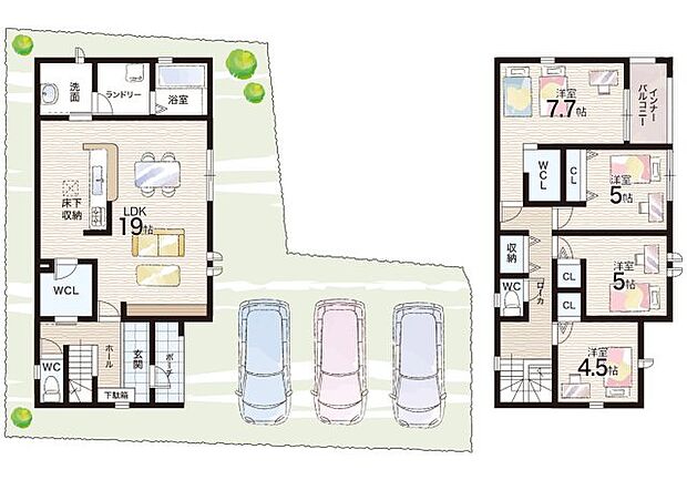 【4LDK+S(納戸)】○園部小学校・・・徒歩11分 ○園部中学校・・・徒歩15分
