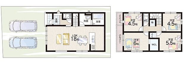 【4LDK】○膳所小学校・・・徒歩18分 ○粟津中学校・・・徒歩13分
