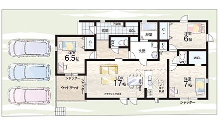 ○菩提寺北小学校・・・徒歩7分 ○甲西北中学校・・・徒歩64分 
