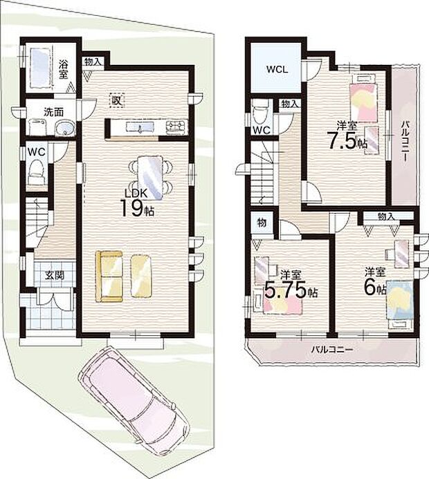 【3LDK】○日置荘小学校・・・徒歩12分 ○日置荘中学校・・・徒歩13分