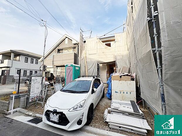 【外観】周辺は落ち着いた街並みの住宅地！子育てがしやすい住環境です！まだ未完成ですが、現地でしかわからない事もございます。是非一度ご覧ください。