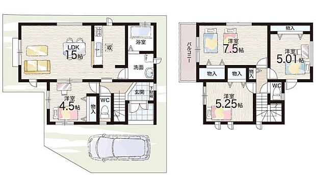 【3LDK】○長池小学校・・・徒歩4分 ○八尾中学校・・・徒歩5分