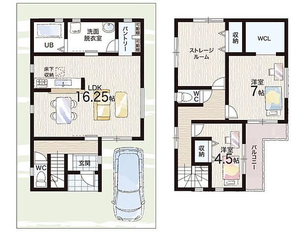 【2LDK+S(納戸)】○長池小学校・・・徒歩７分 ○八尾中学校・・・徒歩１０分