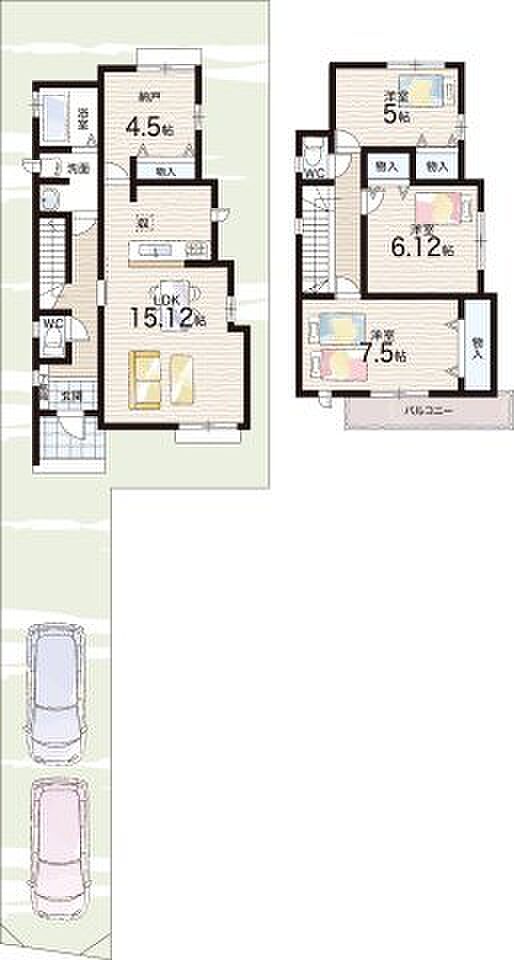 【3LDK+S(納戸)】○南高安小学校・・・徒歩17分 ○南高安中学校・・・徒歩20分