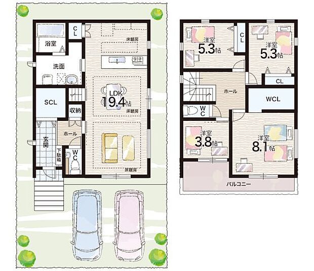 【4LDK】○ありの台小学校・・・徒歩5分 ○有馬中学校・・・徒歩7分