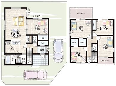 ○西山小学校・・・徒歩10分 ○有野北中学校・・・徒歩25分 
