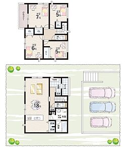 ○甲緑小学校・・・徒歩7分 ○大原中学校・・・徒歩7分 
