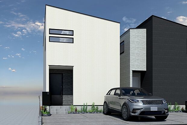 ■CGイメージパース/2号地外観パース■(建物未完成のためイメージパースです)